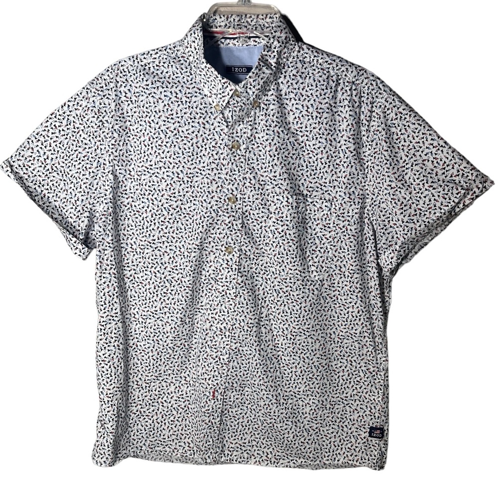 Izod Breezy Short Sleeve Button Collar and Button up